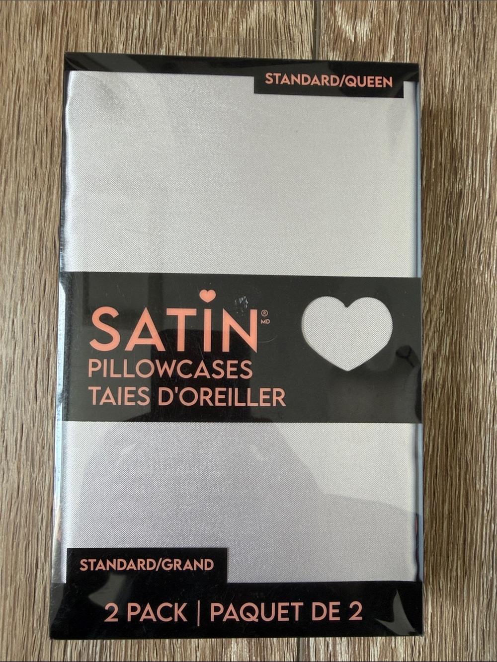 NEW Satin Pillowcases - Silver (2 Pack)